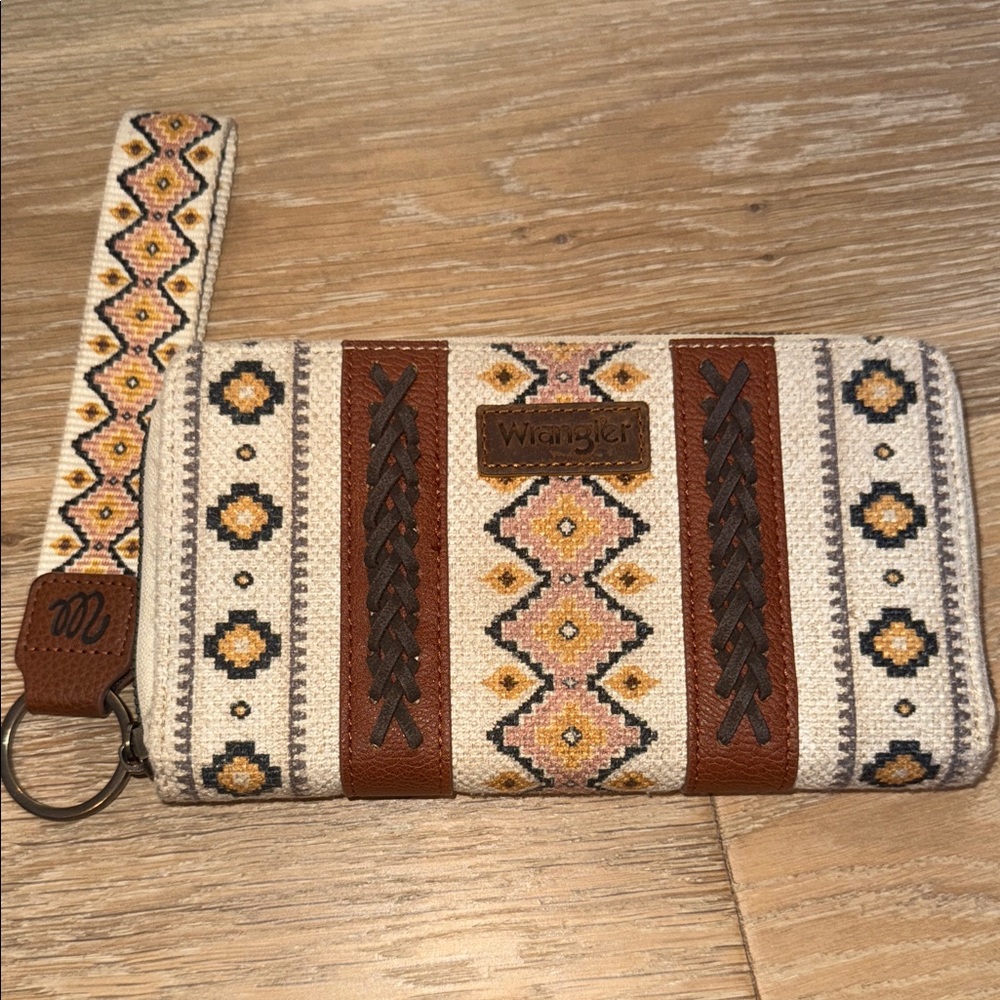 Wrangler Multicolor Patterned Wallet With Wristlet - image 1